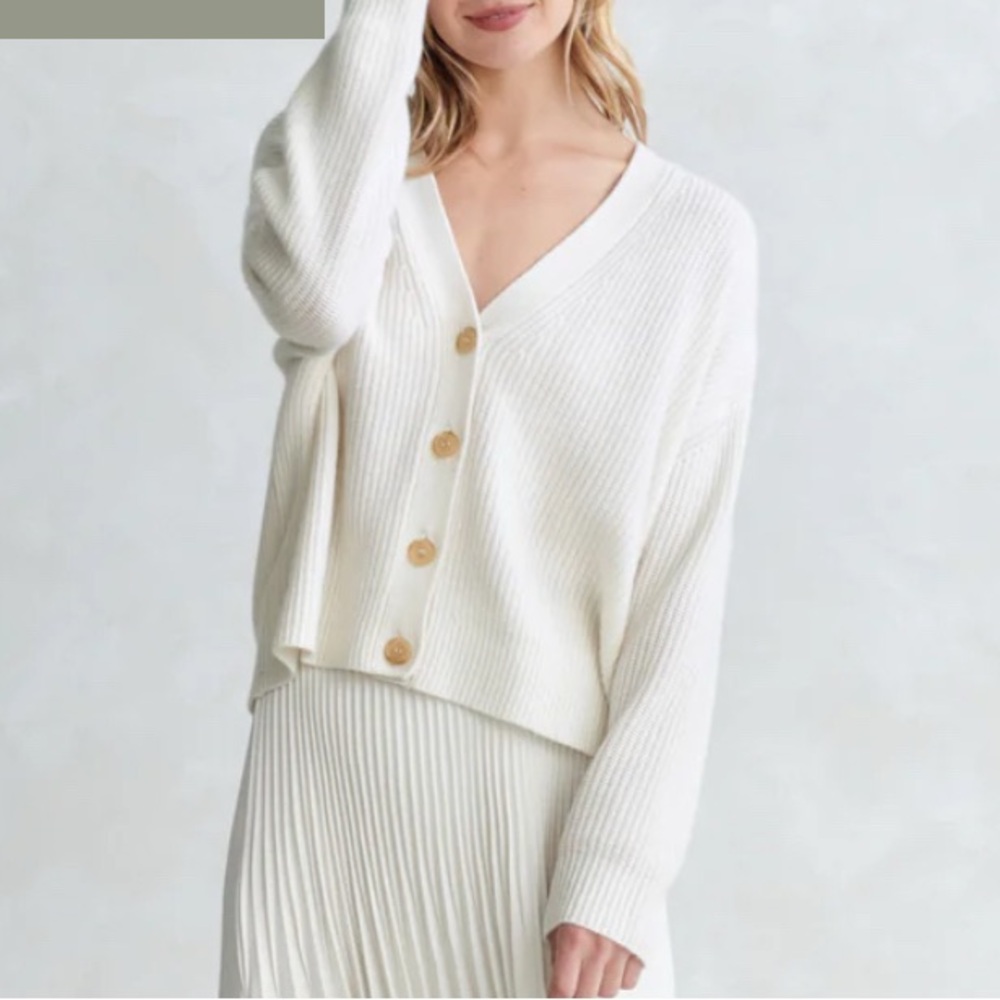 Jenni Kayne Cropped Cashmere Cocoon Cardigan